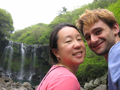 A waterfall on Jeju Island