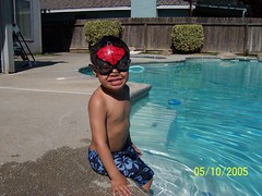 Troy's Spiderman goggles