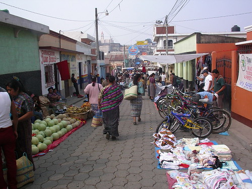 The market in the nearby town of Patazia